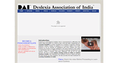 Desktop Screenshot of dyslexiaindia.org.in