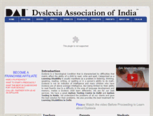 Tablet Screenshot of dyslexiaindia.org.in